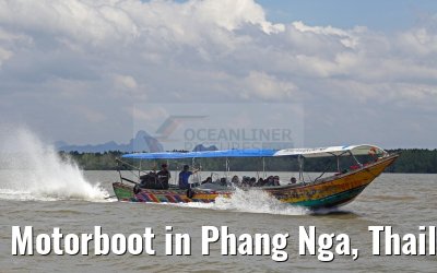 Motorboot in Phang Nga, Thailand