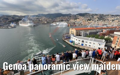 Genoa panoramic view maiden cruise MSC Seaview 10.06.2018