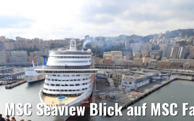 MSC Seaview Blick auf MSC Fantasia Genua 10.06.2018