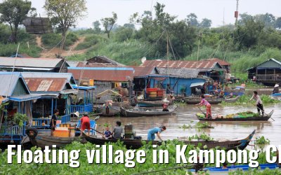 Floating village in Kampong Chhnang, Cambodia 13.04.2017