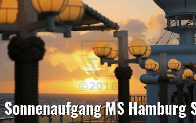 Sonnenaufgang MS Hamburg Scarborough 09.02.2018