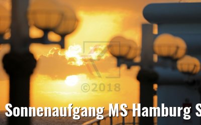 Sonnenaufgang MS Hamburg Scarborough 09.02.2018