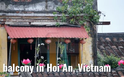 balcony in Hoi An, Vietnam