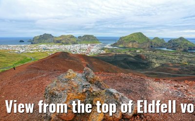 View from the top of Eldfell volcano, Heimaey 25.08.2017