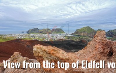 View from the top of Eldfell volcano, Heimaey 25.08.2017