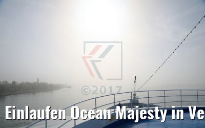 Einlaufen Ocean Majesty in Venedig bei Nebel 17.10.2017