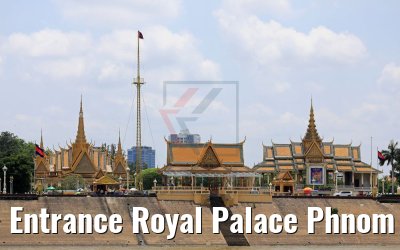 Entrance Royal Palace Phnom Penh 14.04.2017