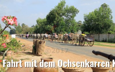 Fahrt mit dem Ochsenkarren Kampong Tralach 14.04.2017