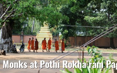 Monks at Pothi Rokha ram Pagoda, Kampong Tralach 14.04.2017