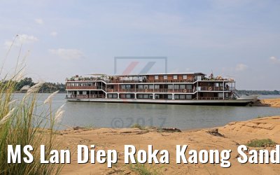 MS Lan Diep Roka Kaong Sandbank Mekong River 14.04.2017