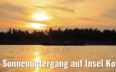 Sonnenuntergang auf Insel Koh Khsach Krao, Kambodscha 14.04.2017