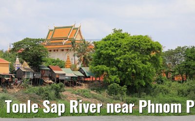 Tonle Sap River near Phnom Penh, Cambodia 14.04.2017
