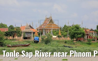 Tonle Sap River near Phnom Penh, Cambodia 14.04.2017
