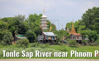 Tonle Sap River near Phnom Penh, Cambodia 14.04.2017