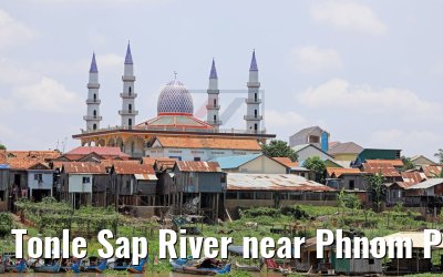 Tonle Sap River near Phnom Penh, Cambodia 14.04.2017