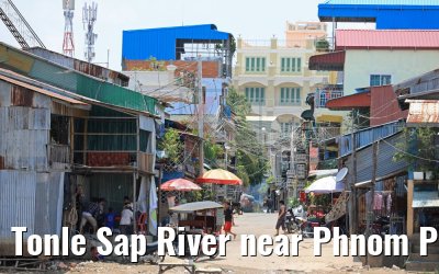 Tonle Sap River near Phnom Penh, Cambodia 14.04.2017