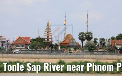 Tonle Sap River near Phnom Penh, Cambodia 14.04.2017