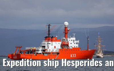 Expedition ship Hesperides and sailing ship Europa 13.01.2017