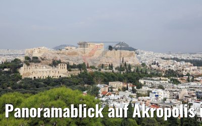 Panoramablick auf Akropolis und Athen