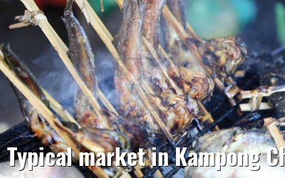 Typical market in Kampong Cham, Cambodia 16.04.2017