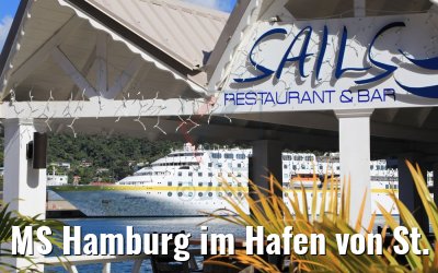 MS Hamburg im Hafen von St. George´s, Grenada 12.02.2018