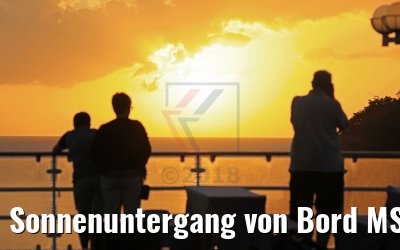 Sonnenuntergang von Bord MS Hamburg St. George´s, Grenada