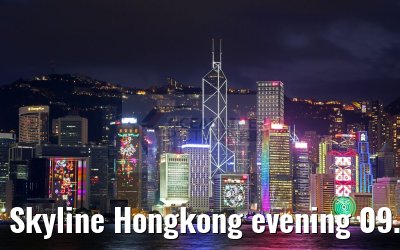 Skyline Hongkong evening 09.02.2016