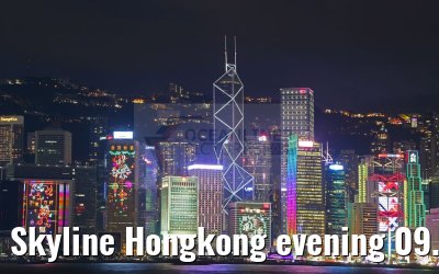 Skyline Hongkong evening 09.02.2016