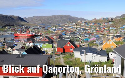 Blick auf Qaqortoq, Grönland
