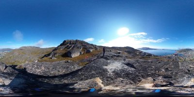 Panoramablick Berg in Qaqortoq, Grönland