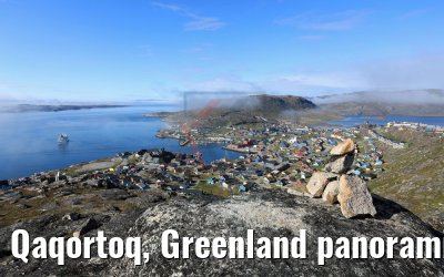 Qaqortoq, Greenland panoramic view