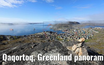 Qaqortoq, Greenland panoramic view