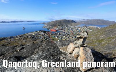 Qaqortoq, Greenland panoramic view