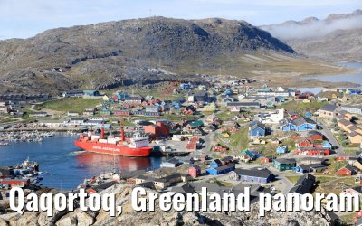 Qaqortoq, Greenland panoramic view