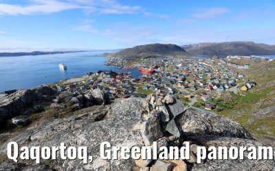Qaqortoq, Greenland panoramic view
