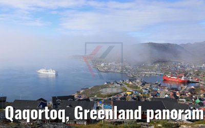 Qaqortoq, Greenland panoramic view