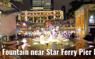 Fountain near Star Ferry Pier Hongkong