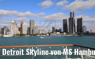 Detroit Skyline von MS Hamburg 12.10.2019