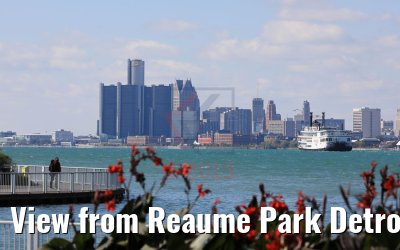 View from Reaume Park Detroit Skyline 12.10.2019