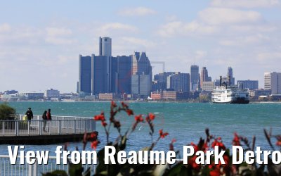 View from Reaume Park Detroit Skyline 12.10.2019