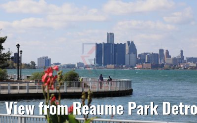 View from Reaume Park Detroit Skyline 12.10.2019