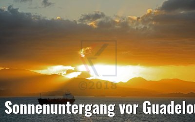 Sonnenuntergang vor Guadeloupe 15.02.2018