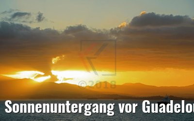 Sonnenuntergang vor Guadeloupe 15.02.2018
