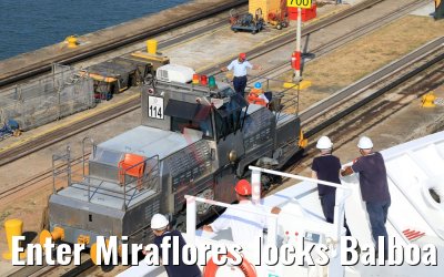 Enter Miraflores locks Balboa Panama Canal 13.02.2019