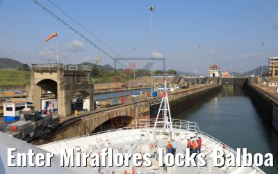Enter Miraflores locks Balboa Panama Canal 13.02.2019