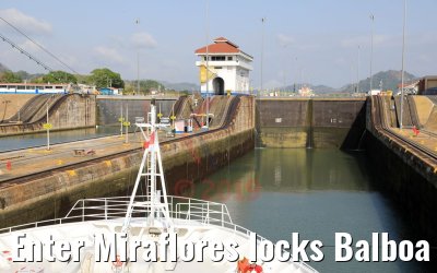 Enter Miraflores locks Balboa Panama Canal 13.02.2019