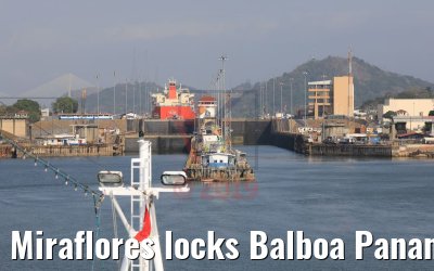 Miraflores locks Balboa Panama 13.02.2019