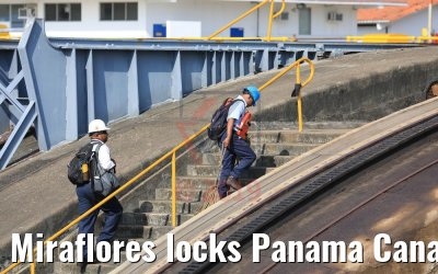 Miraflores locks Panama Canal Balboa 13.02.2019