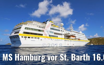 MS Hamburg vor St. Barth 16.02.2018