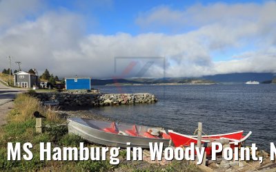 MS Hamburg in Woody Point, Newfoundland